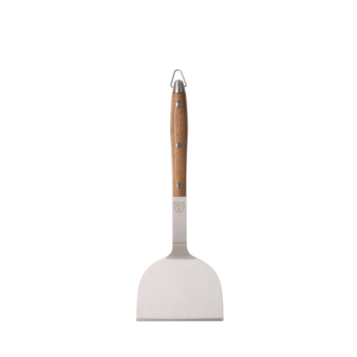 Davis & Waddell Ryder Burger Spatula Chrome & Acacia