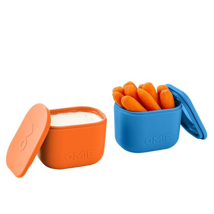 OMIEBOX UP SILICONE DIP CONTAINERS SET 2 BLUE/ORANGE