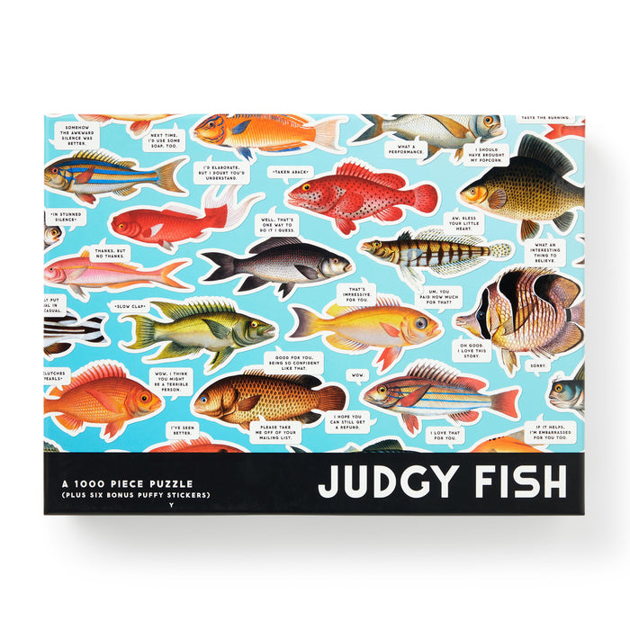 Brass Monkey Judgy Fish 1000 Piece Puzzle Multi
