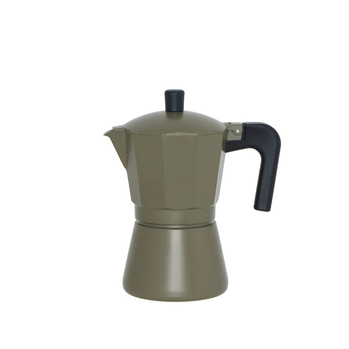 Leaf & Bean Piazza Stovetop Espresso Maker 6 Cups Mid Green