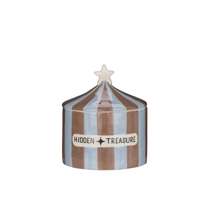 Emporium Hidden Treasure Cannister Blue & Brown
