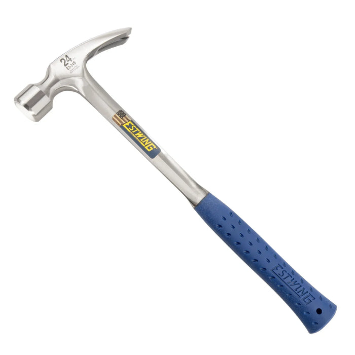 ESTWING 22 Oz  Framing Hammer W/ Curved Claw , Shock Reduction Blue Vinyl Grip