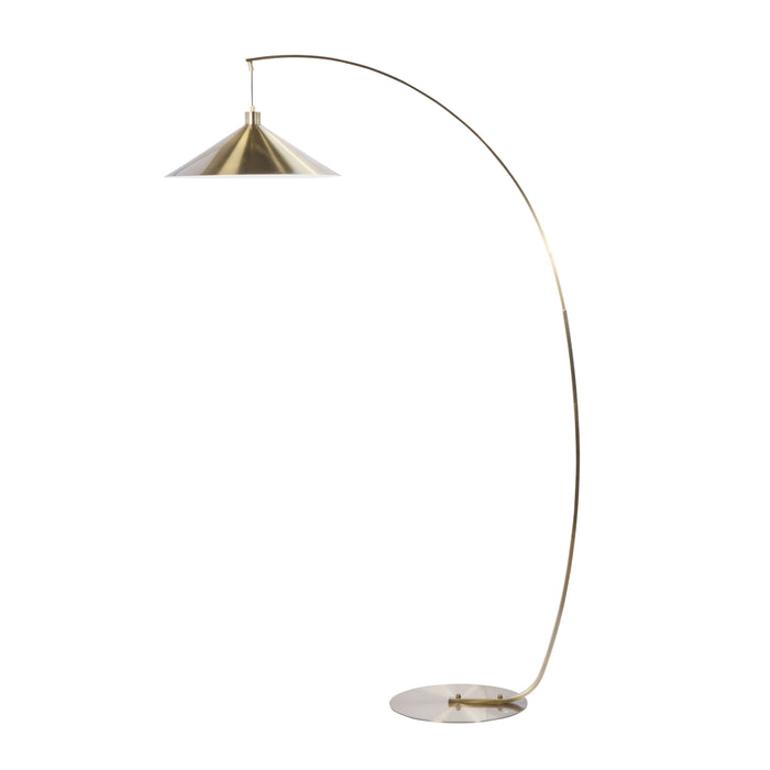 Amalfi Zavi Floor Lamp Antique Brass