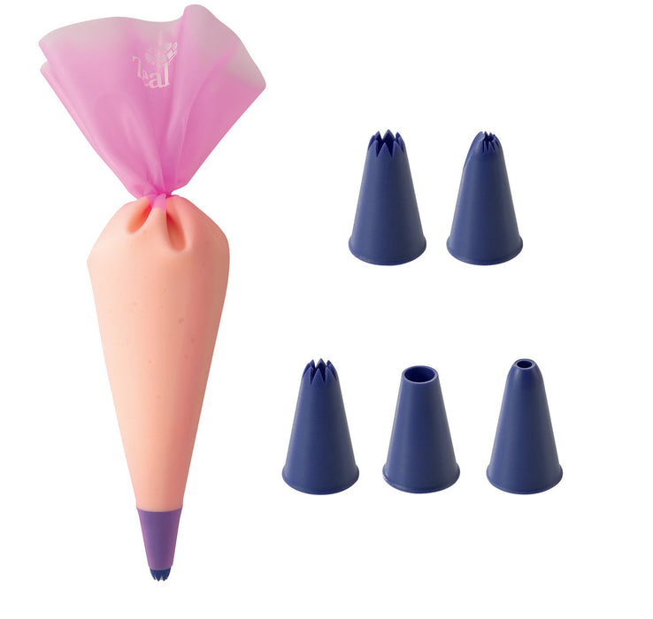Zeal Silicone Piping Set 6pcs Pink & Purple