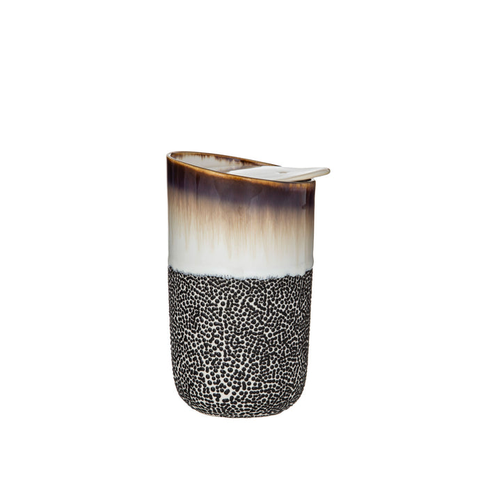 Leaf & Bean Reactive Glaze Double Wall Travel Cup Mocha