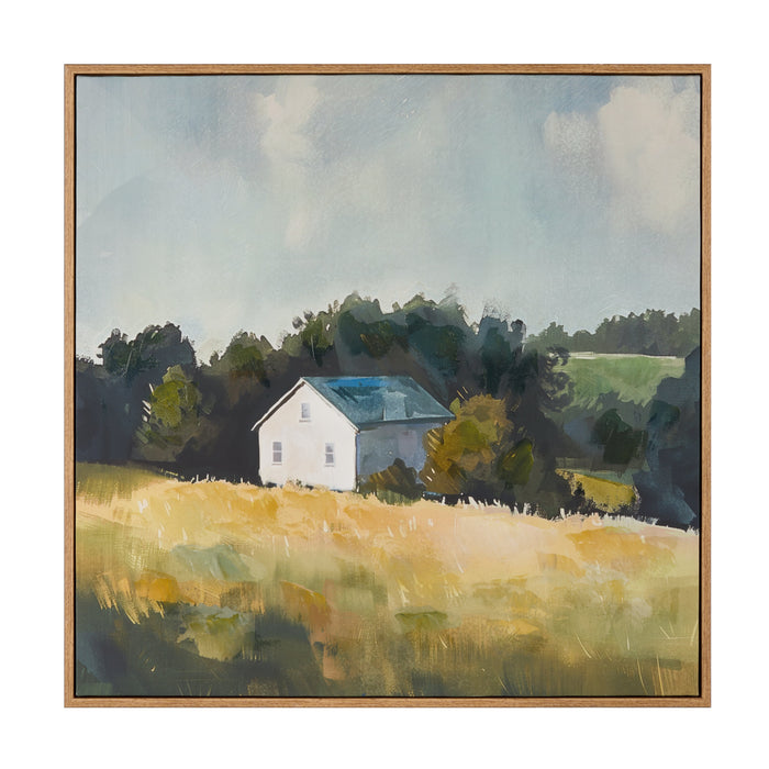 Academy Prairie House Hand Painted Wall Art Multi-Coloured