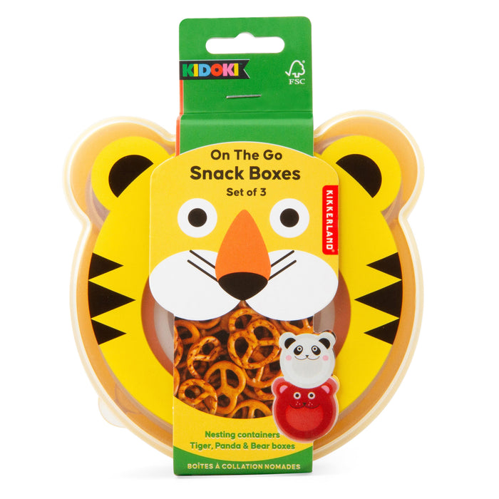Kidoki On the Go Snack Boxes - Set of 3 Multi-Coloured