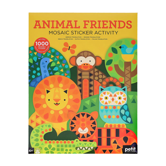 Petit Collage Mosaic Sticker Activity: Animal Friends Multi-Coloured