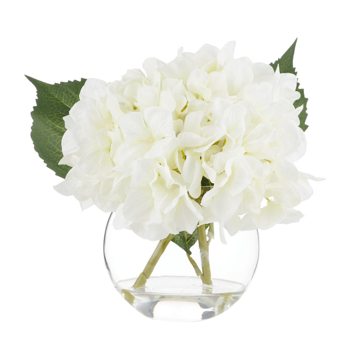 Rogue Hydrangea - Sphere Vase White