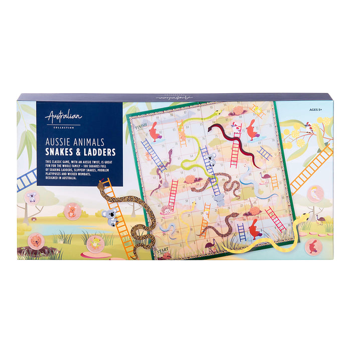 The Australian Collection Aussie Animals Snakes & Ladders Multi-Coloured