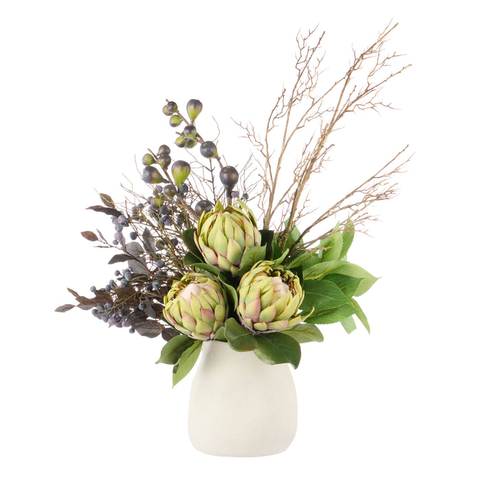 Rogue Protea Fig Berry Mix - Maliah Pot Green & Purple