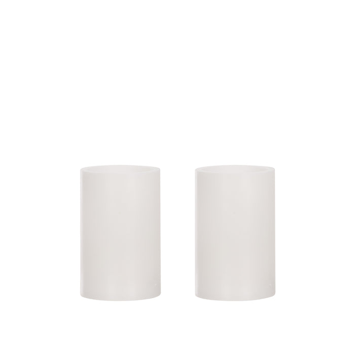 Emporium Pillar LED Candles 2pcs Set White
