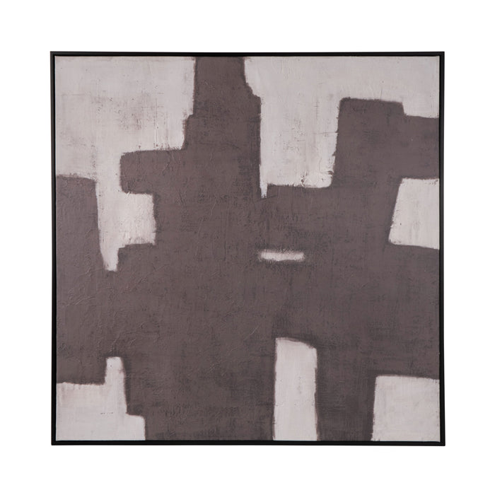 Amalfi Shadowplay Wall Art Off White & Brown