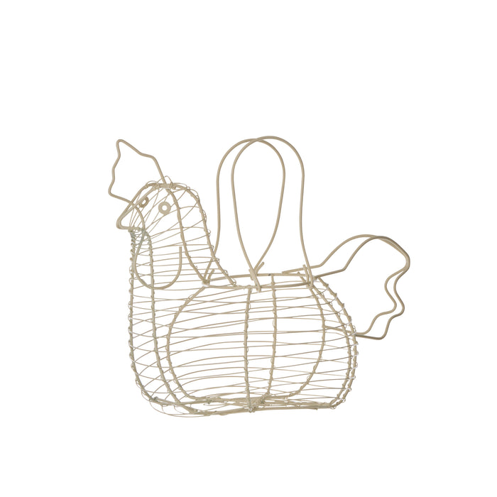 Davis & Waddell Chicken Egg Basket Cream