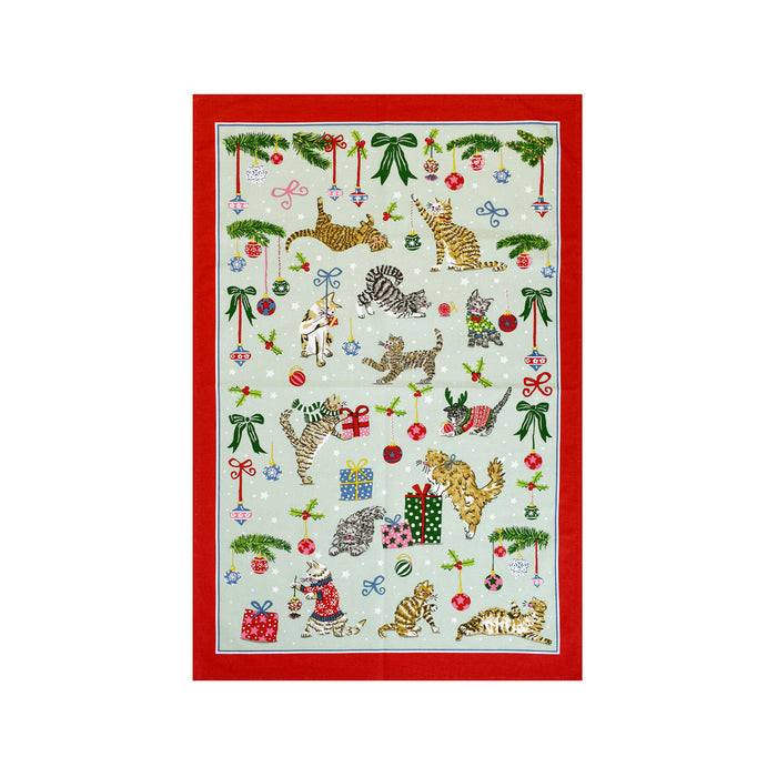 Ulster Weavers Christmas Cats Tea Towel Multi-Coloured