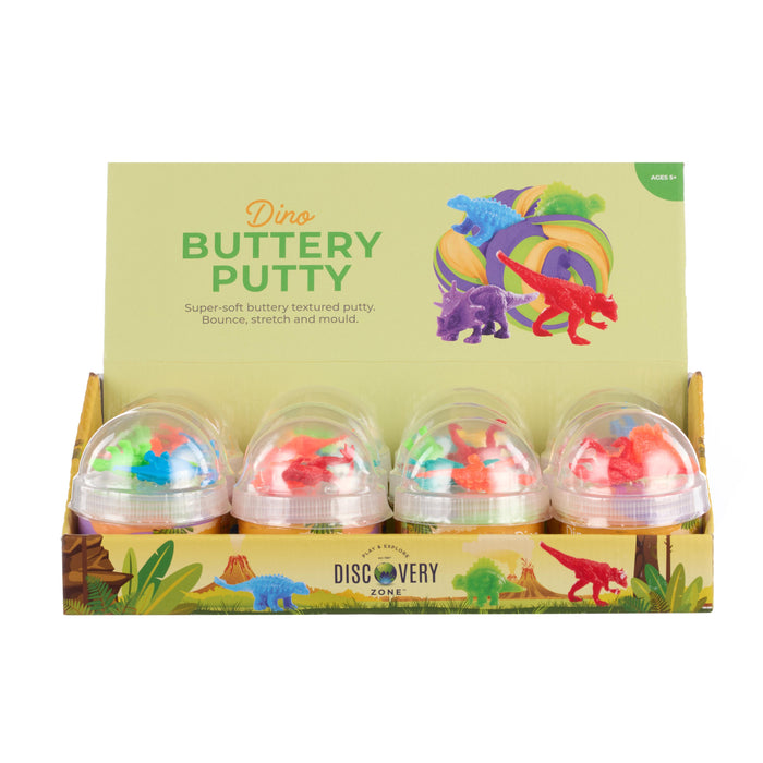 Discovery Zone Buttery Putty - Dino CDU 12pcs/12 Assorted