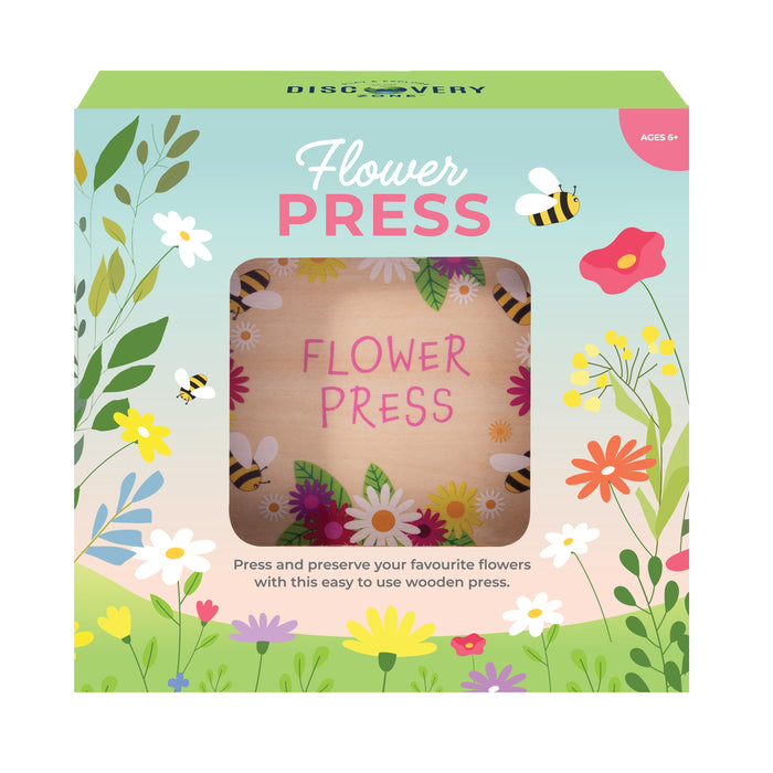 Discovery Zone Wooden Flower Press - Garden Friends Multi-Coloured