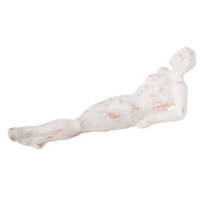 Amalfi Zen Sculpture White Wash & Terracotta
