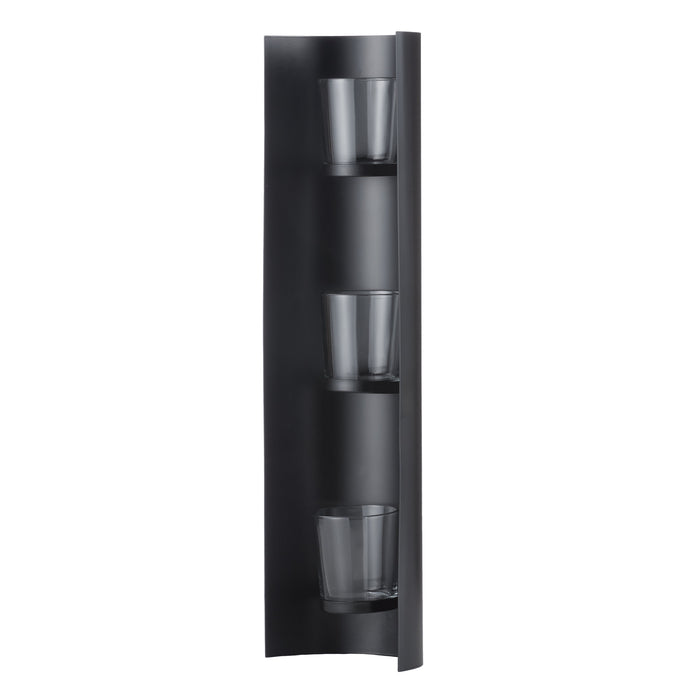 Amalfi Kos Tealight Wall Sconce Black