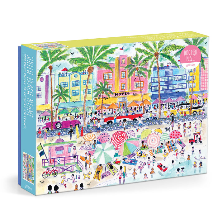 Galison Storrings South Beach Miami Puzzle - 1000pcs Multi-Coloured