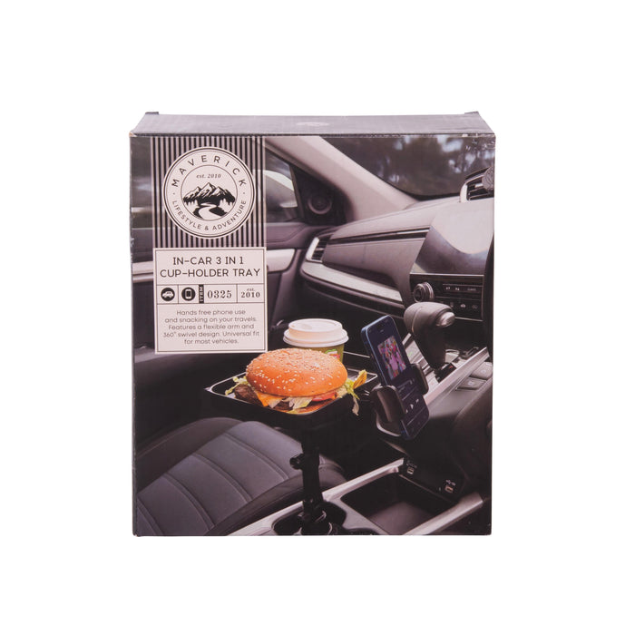 Maverick In-Car Cup-Holder Tray Black