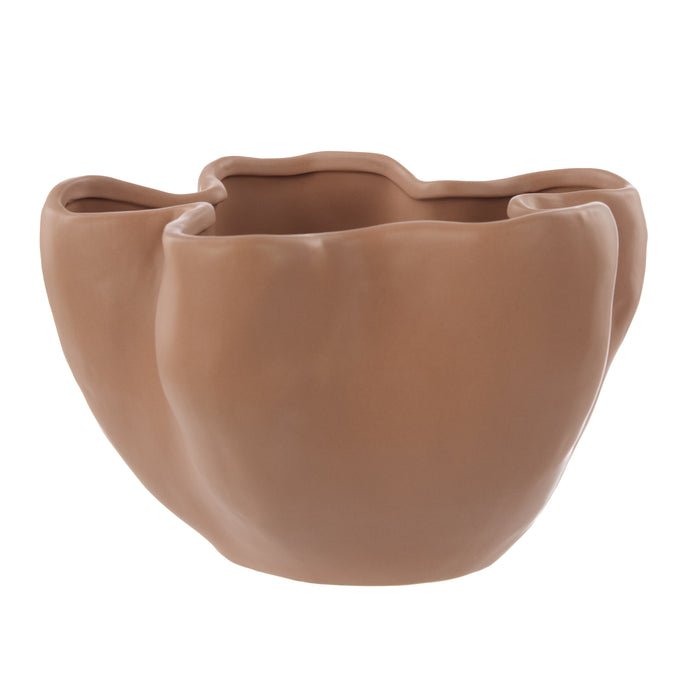 Amalfi Fluid Vase Raw Umber