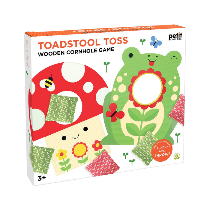 Petit Collage Toadstool Toss Wooden Cornhole Game Multi-Coloured