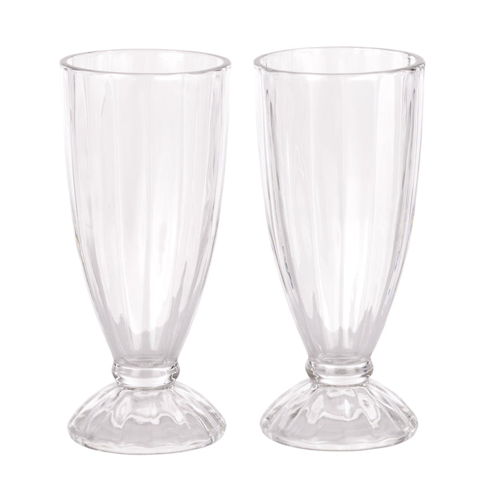 Davis & Waddell Betty Glass Milkshake Glasses 2pcs Set Clear