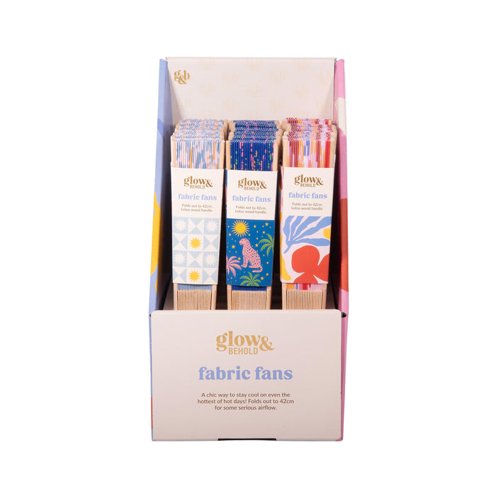 isGift Fabric Fan - Glow & Behold CDU 18pcs/3 Assorted
