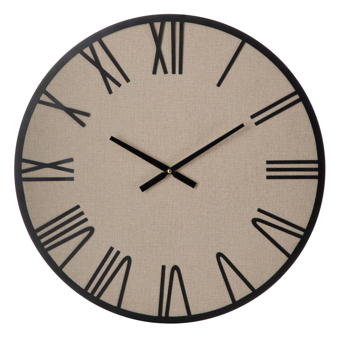 Amalfi Cologne Wall Clock Black & Linen