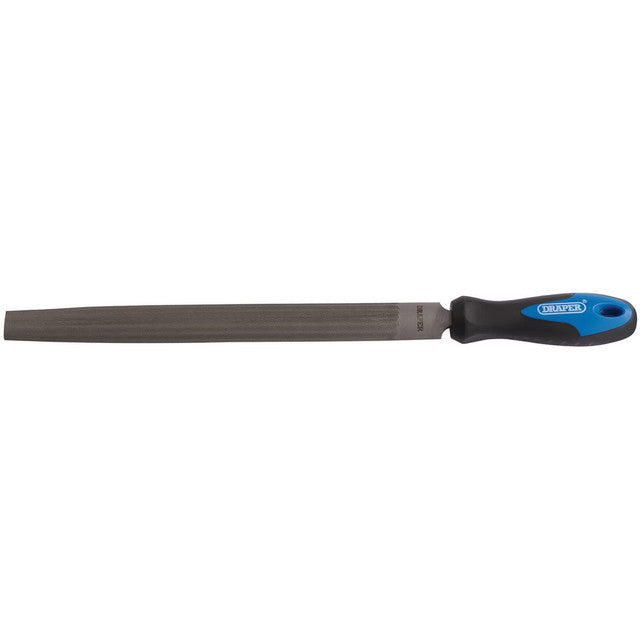 Draper Soft Grip Engineers Half Round File and Handle, 150mm, 250mm, 300mm