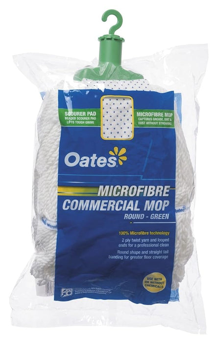 Oates MH-MF-02B Comm M/Fib Round Mop Blue