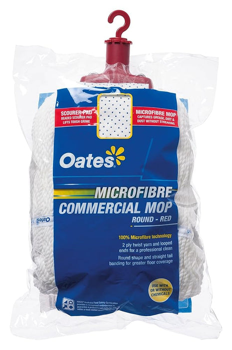Oates MH-MF-02B Comm M/Fib Round Mop Blue