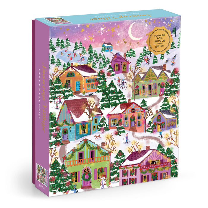 Galison Joy Laforme Snowcap Village Puzzle 1000pcs Multi-Coloured