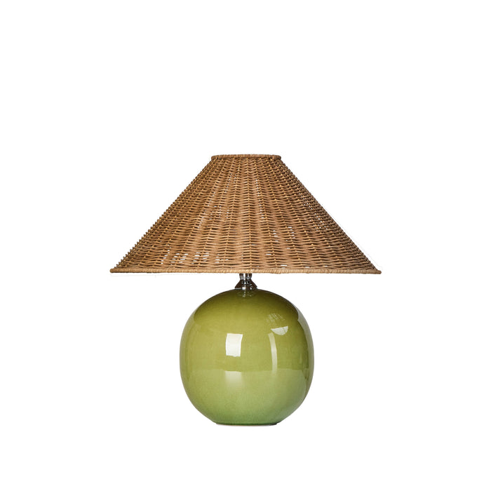 Amalfi Veda Table Lamp Green & Natural