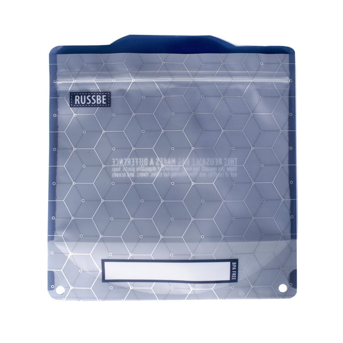 SNACK/SANDWICH BAGS SET 4 - METALLIC HEXAGRID