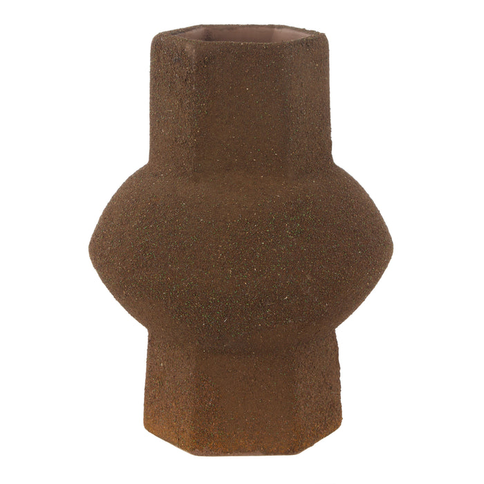 Grand Designs Virtus Stoneware Vase Small Brown