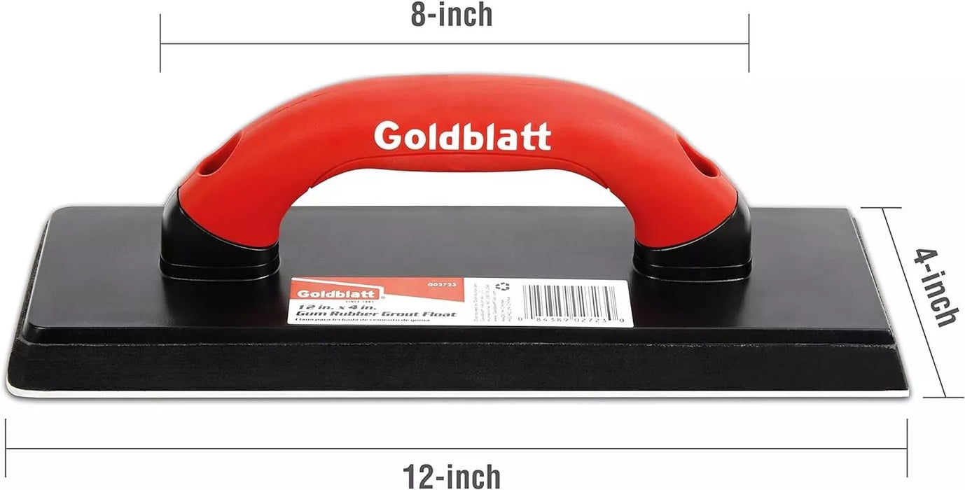 Goldblatt 12In. X 4In. Gum Rubber Grout Float Soft Grip