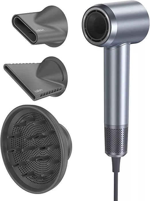 Laifen High-Speed Hair Dryer - Black with free Nozzle, Comb & Attachment