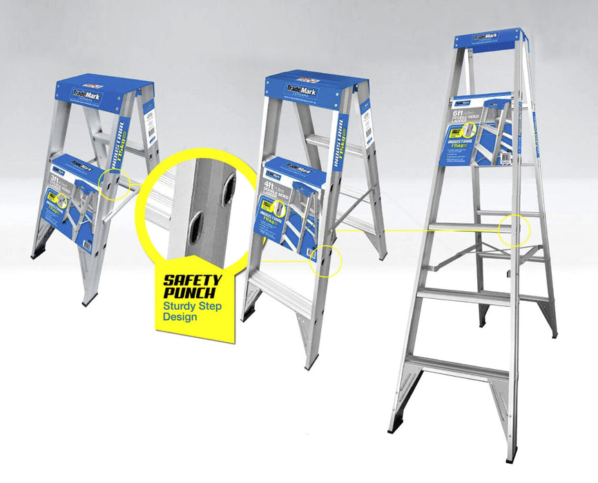 Trademark double sided safety punch ladder - 4ft (1.2m)