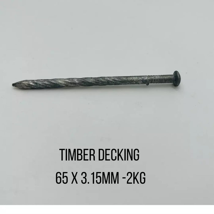 Decking Nails Timberdeck nails twist screw shank HDG gal grip lock nail