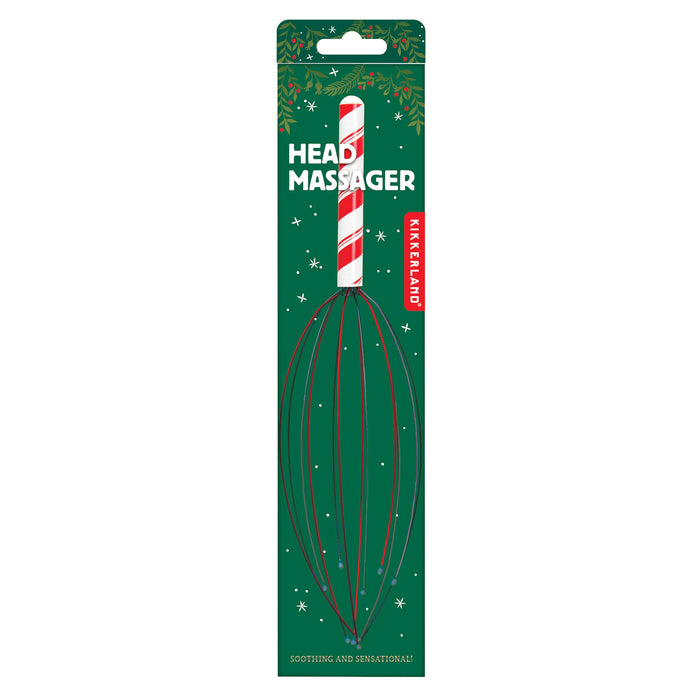 Kikkerland Candy Cane Head Massager Black