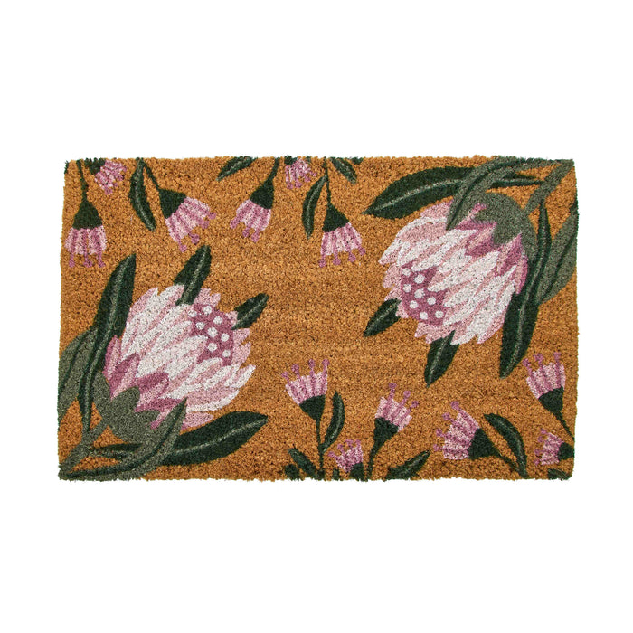 Rogue Coir Door Protea Mat - Pink