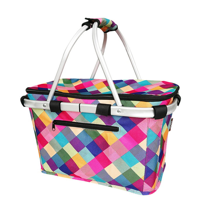 INS. CARRY BASKET W/LID HARLEQUIN