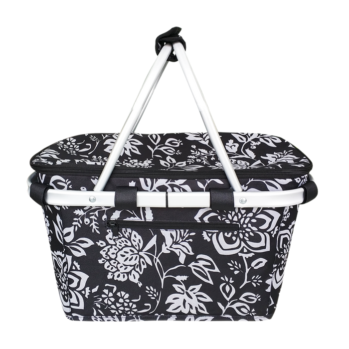 INS. CARRY BASKET W/LID CAMELLIA BLACK