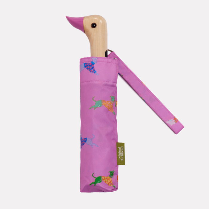 Original DuckHead Duck Umbrella Compact - Dogs in Pink Multi-Coloured