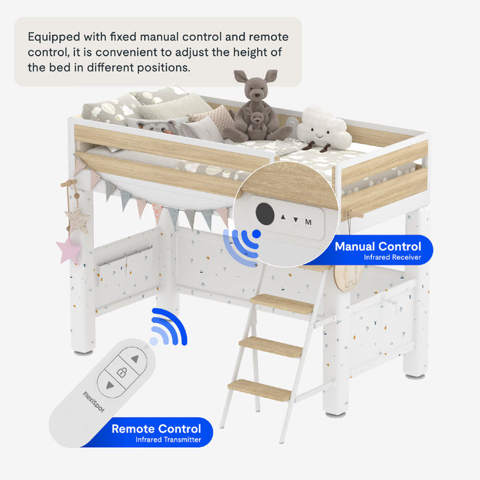 Flexispot Bunk Bed Adjustable Height Loft Bed - Modern Design & Versatile Functionality