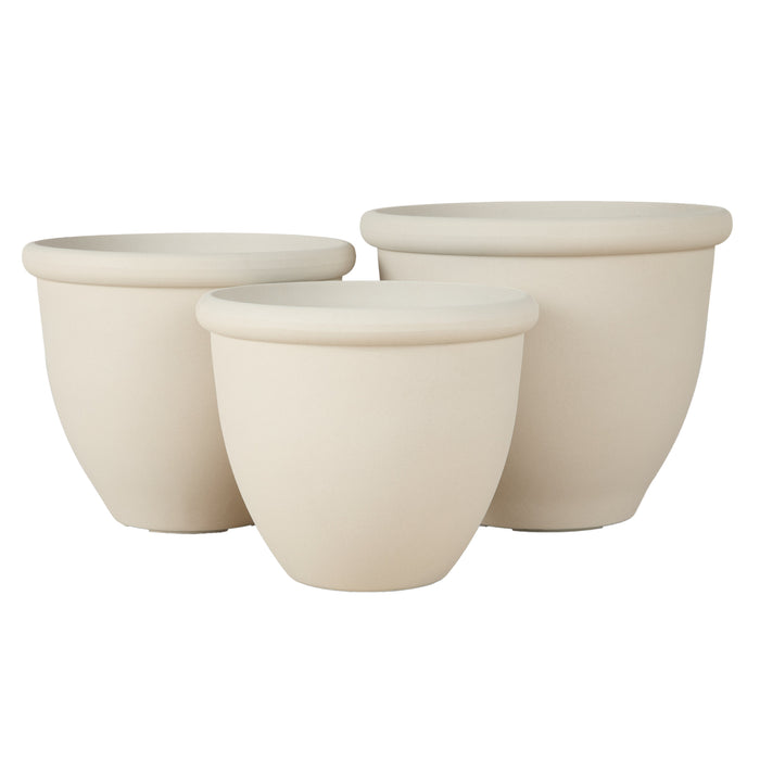 Rogue Milan Matte Planter 3pcs Set Cream