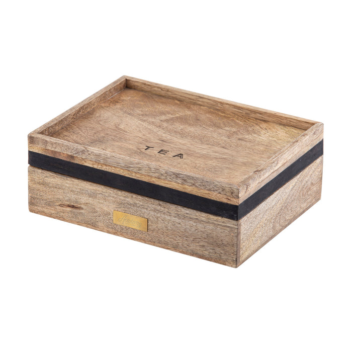Academy James Tea Box Natural & Black & Gold