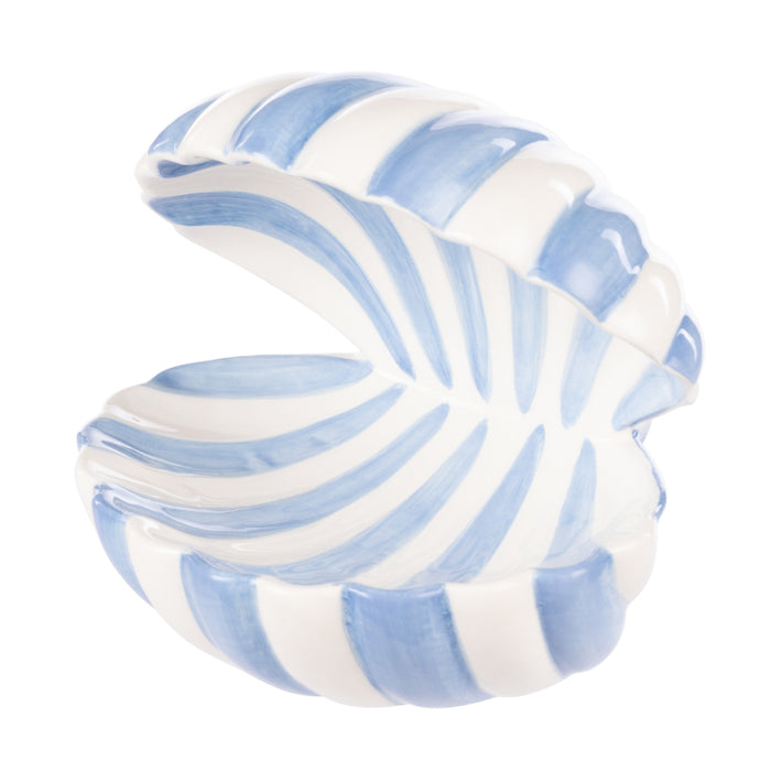 Emporium Zona Clam Dish White & Blue